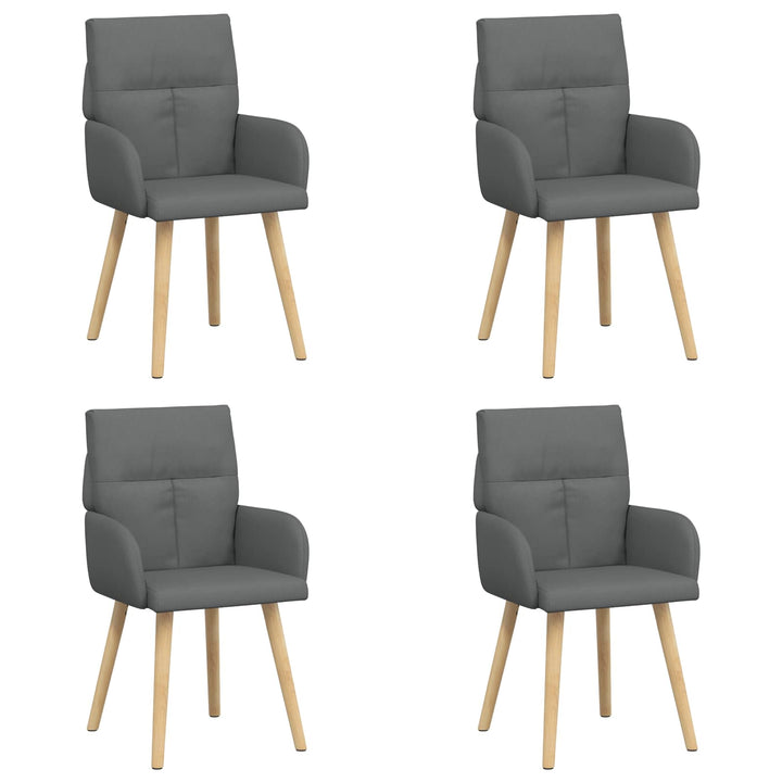 Spisestole 4 pcs Stof Mørkegrå 60 x 56 x 96 cm