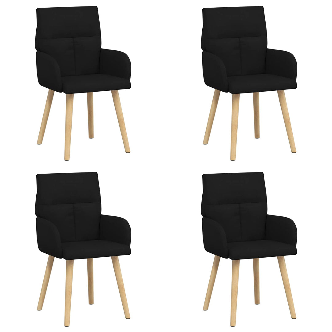 Spisestole 4 pcs Stof Sort 60 x 56 x 96 cm