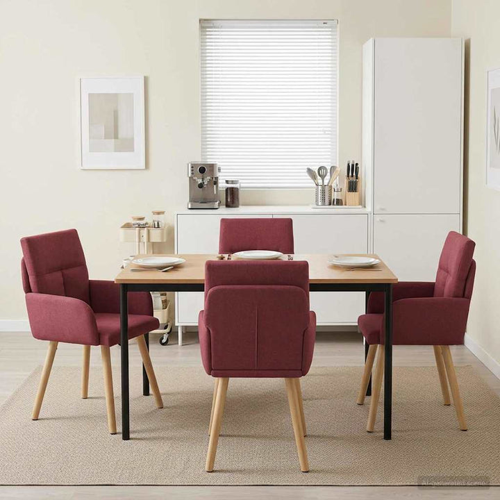 Spisestole 4 stk. Stof Vinrød 60 x 56 x 96 cm