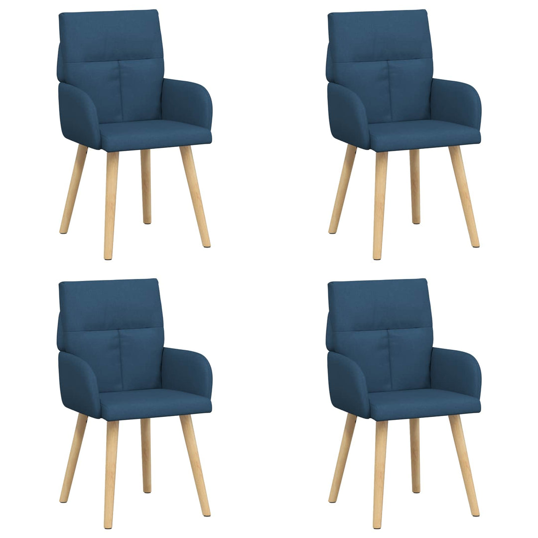 Spisestole 4 pcs Stof Blå 60 x 56 x 96 cm