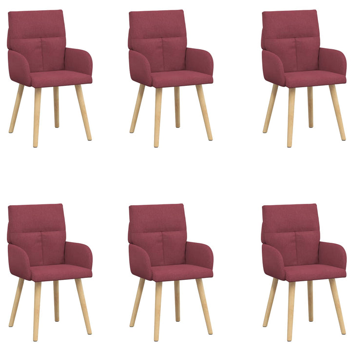 Spisestole 6 stk. Stof Vinrød 60 x 56 x 96 cm