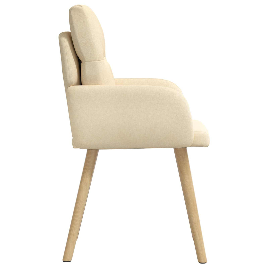 Spisestole 6 stk. Stof Cremefarvet 60 x 56 x 96 cm