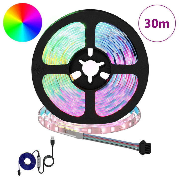 LED Strip 12 stk. Sort og Gennemsigtig Kobber og plastik