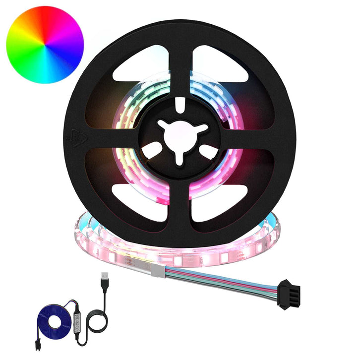 LED Strip 12 stk. Sort og Gennemsigtig Kobber og plastik