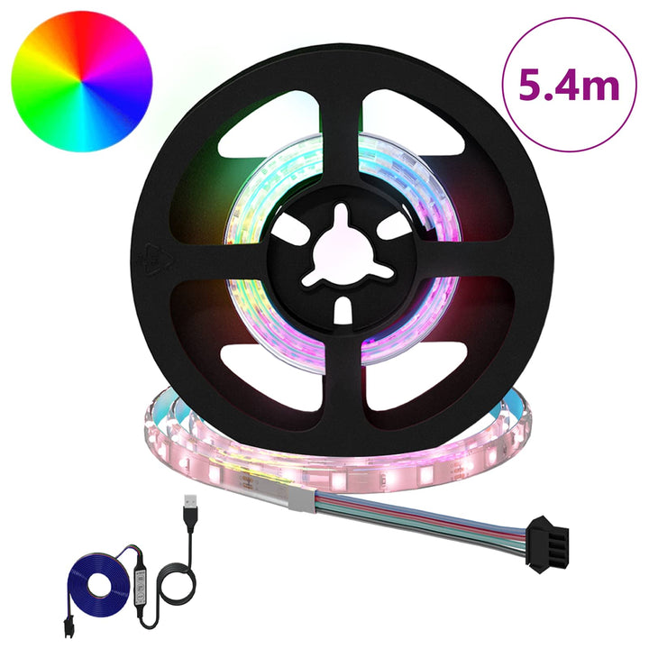 LED Strip 12 stk. Sort og Gennemsigtig Kobber og plastik