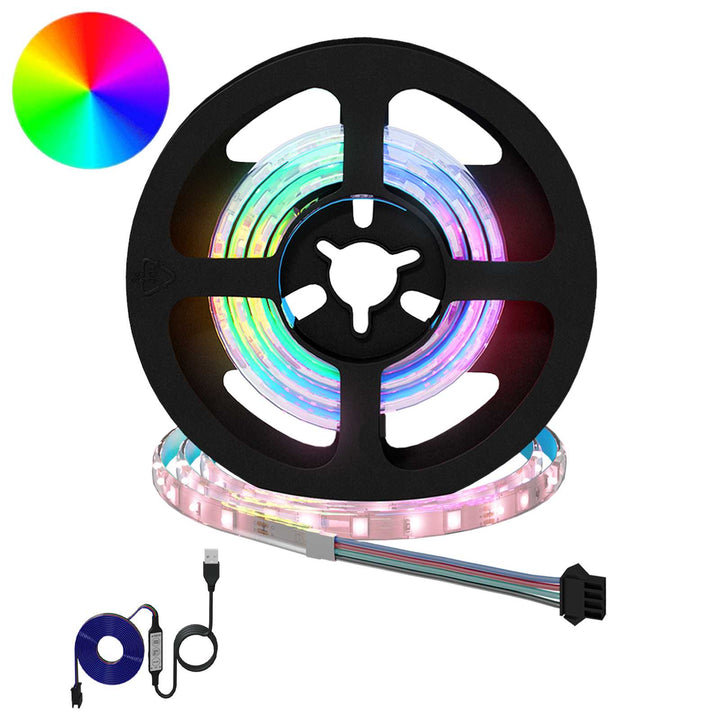 LED Strip 12 stk. Sort og Gennemsigtig Kobber og plastik