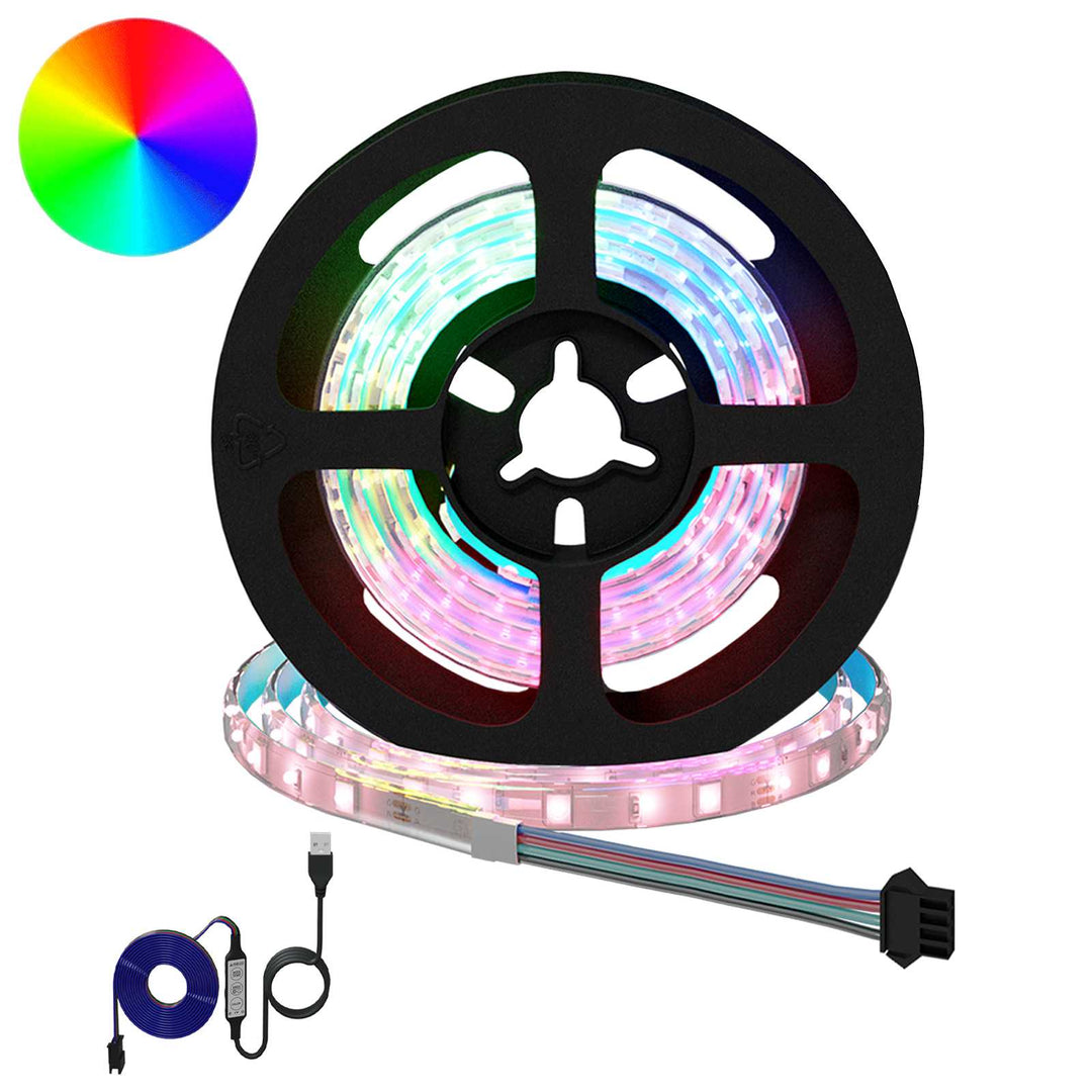 LED Strip 12 stk. Sort og Gennemsigtig Kobber og plastik