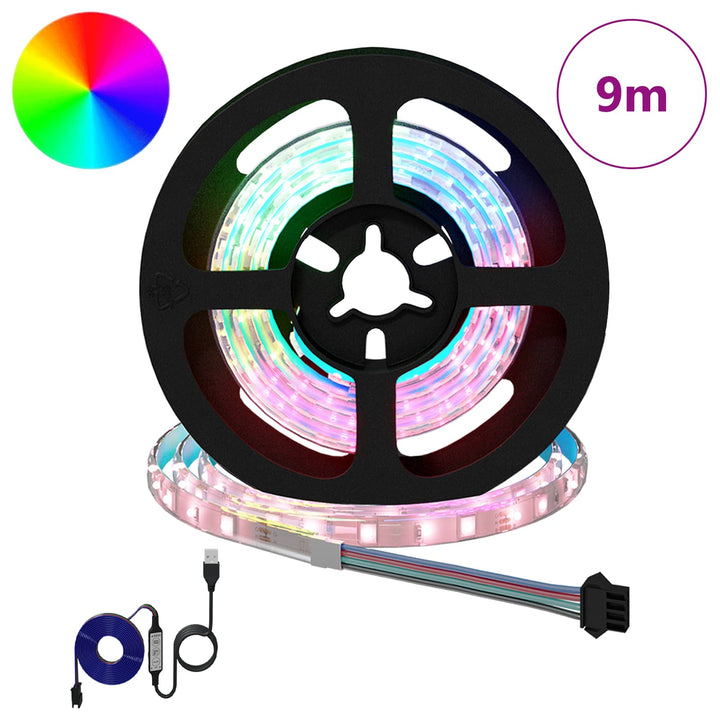 LED Strip 12 stk. Sort og Gennemsigtig Kobber og plastik