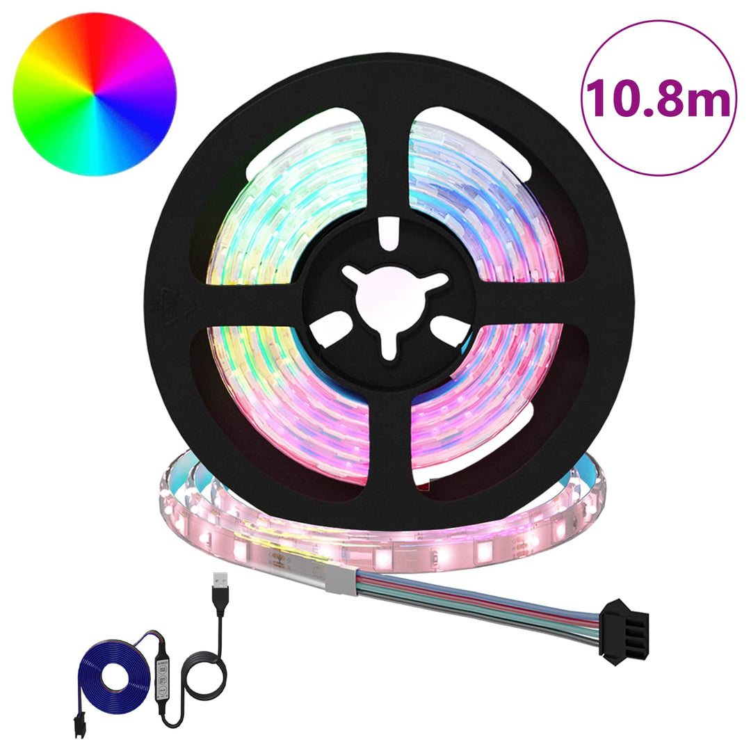 LED Strip 12 stk. Sort og Gennemsigtig Kobber og plastik