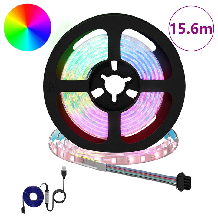 LED Strip 12 stk. Sort og Gennemsigtig Kobber og plastik