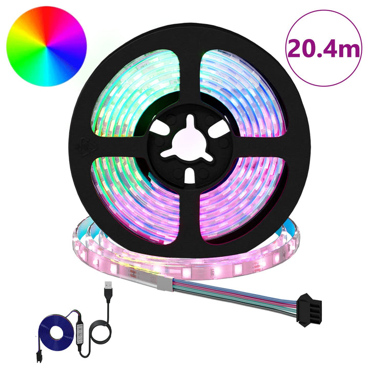 LED Strip 12 pcs Sort og Gennemsigtig 1700 mm Kobber og plastik