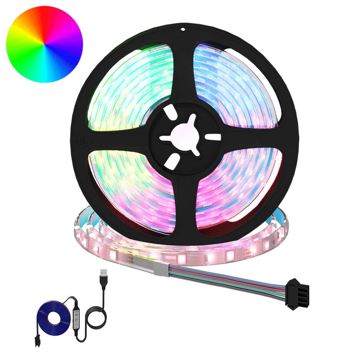 LED Strip 12 stk. Sort og Gennemsigtig Kobber og plastik