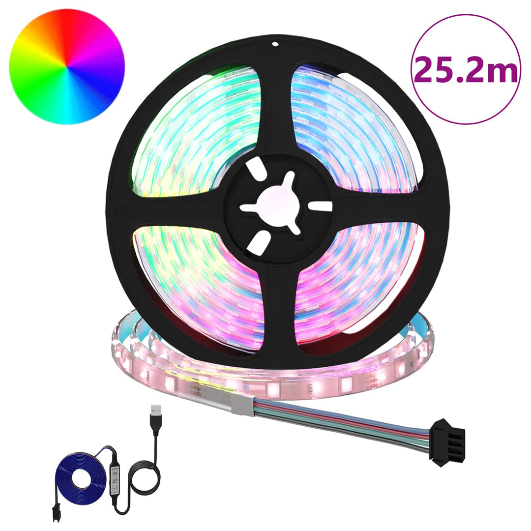 LED Strip 12 stk. Sort og Gennemsigtig Kobber og plastik