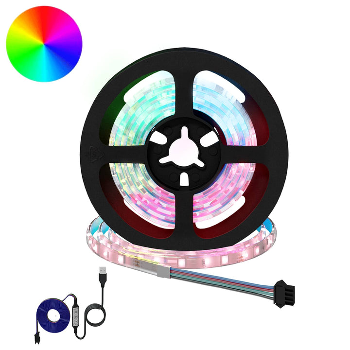LED Strip 12 stk. Sort og Gennemsigtig Kobber og plastik