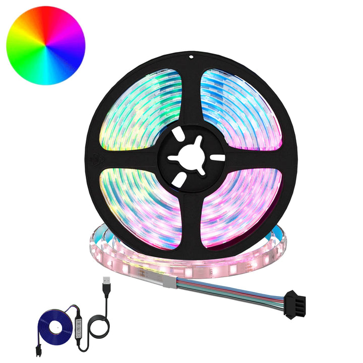 LED Strip 12 stk. Sort og Gennemsigtig Kobber og plastik