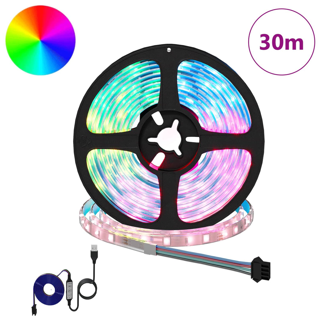 LED Strip 12 stk. Sort og Gennemsigtig Kobber og plastik
