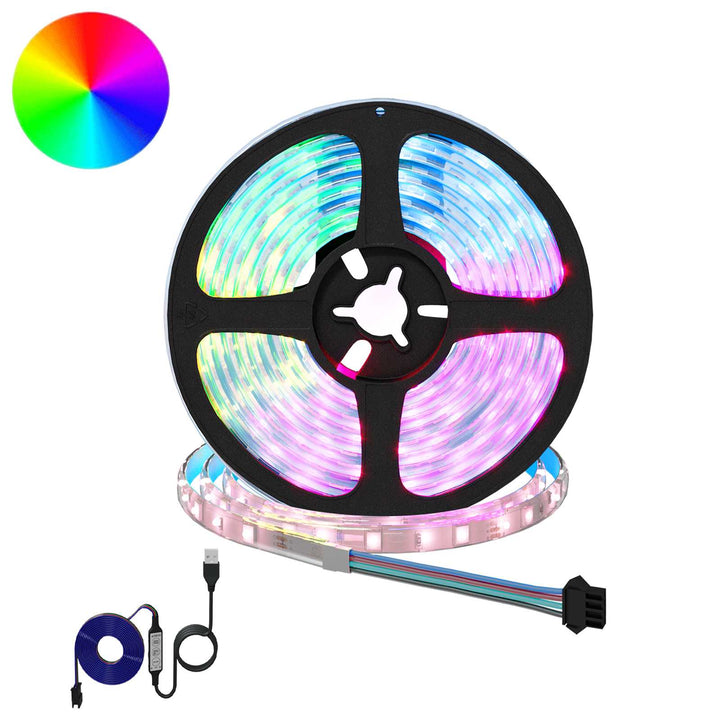 LED Strip 12 stk. Sort og Gennemsigtig Kobber og plastik