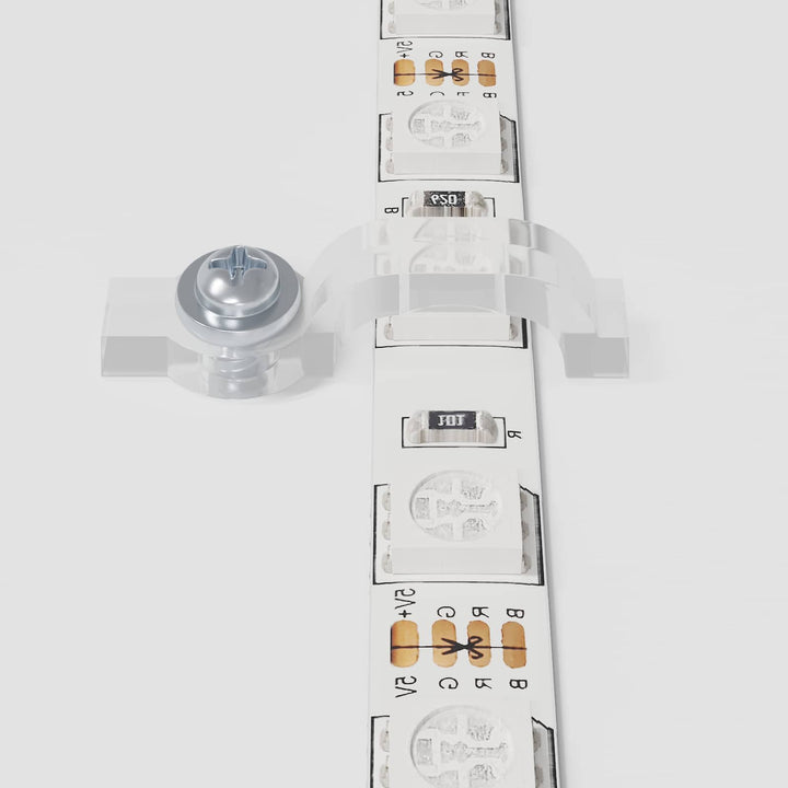 LED Strip 12 stk. Sort og Gennemsigtig Kobber og plastik