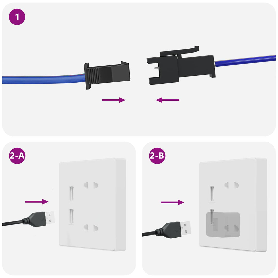 LED Strip 12 stk. Sort og Gennemsigtig Kobber og plastik