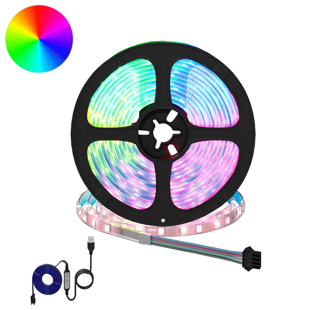 LED Strip 12 stk. Sort og Gennemsigtig Kobber og plastik