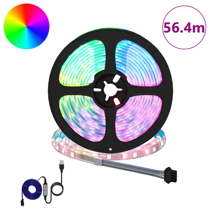 LED Strip 12 stk. Sort og Gennemsigtig Kobber og plastik