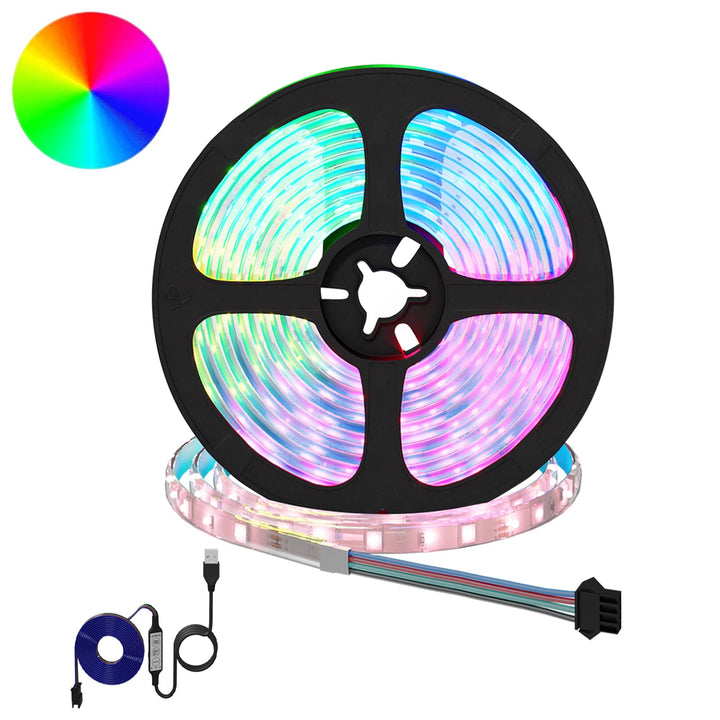 LED Strip 12 stk. Sort og Gennemsigtig Kobber og plastik
