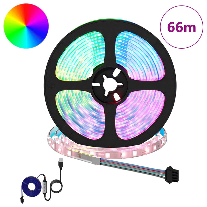 LED Strip 12 stk. Sort og Gennemsigtig Kobber og plastik