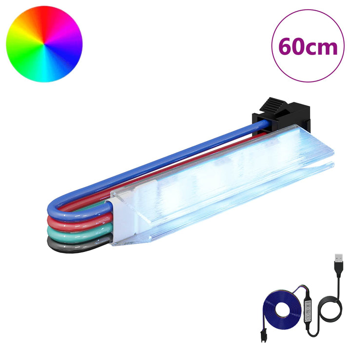 LED Strip 12 stk. Sort og Hvid Kobber og plastik