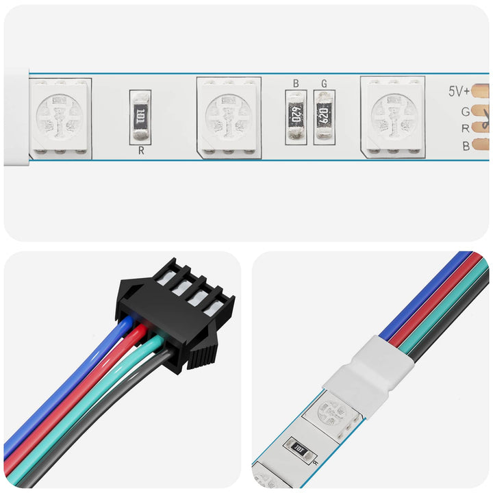 LED Strip 12 stk. Sort og flerfarvet Kobber og plastik