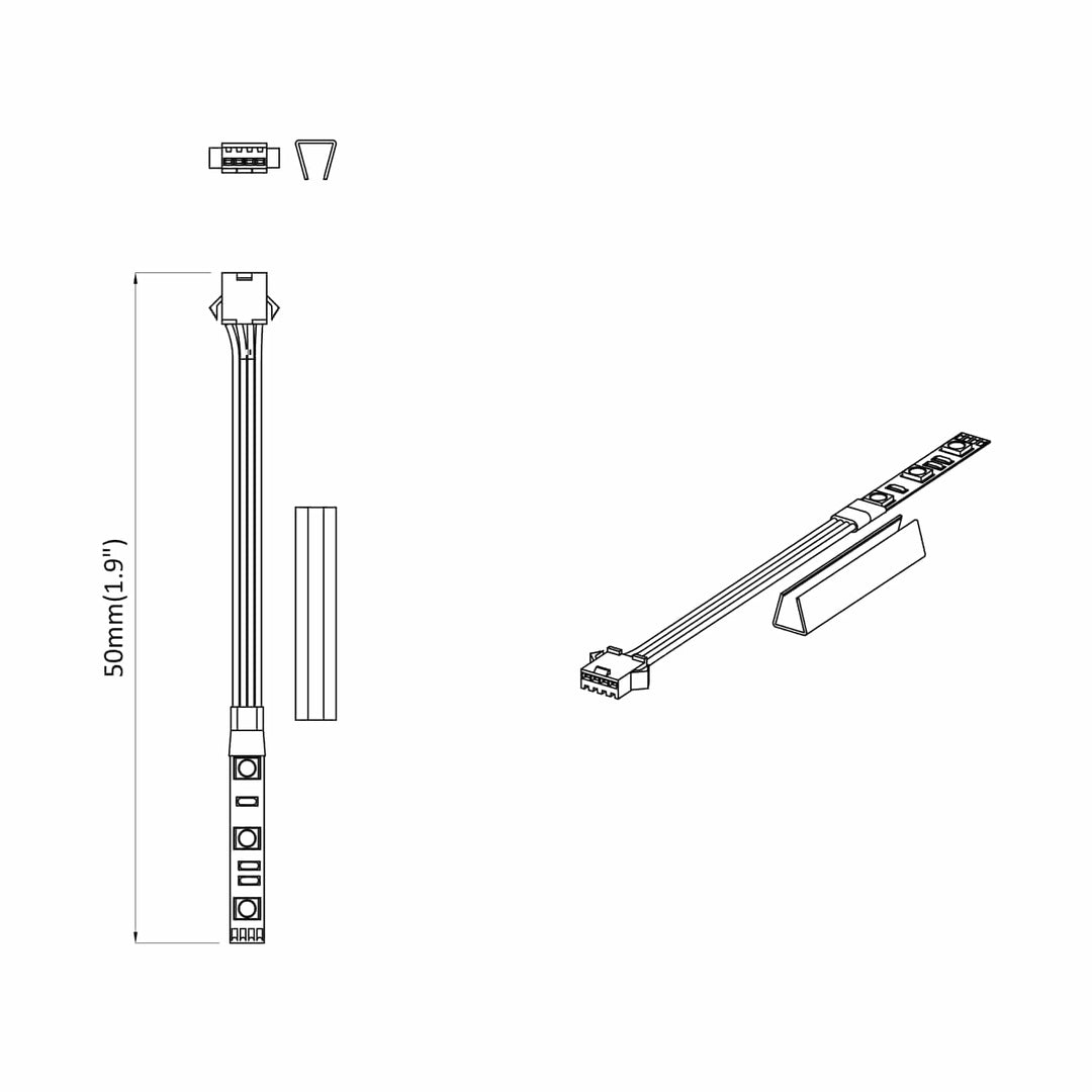 LED Strip 12 stk. Sort og flerfarvet Kobber og plastik