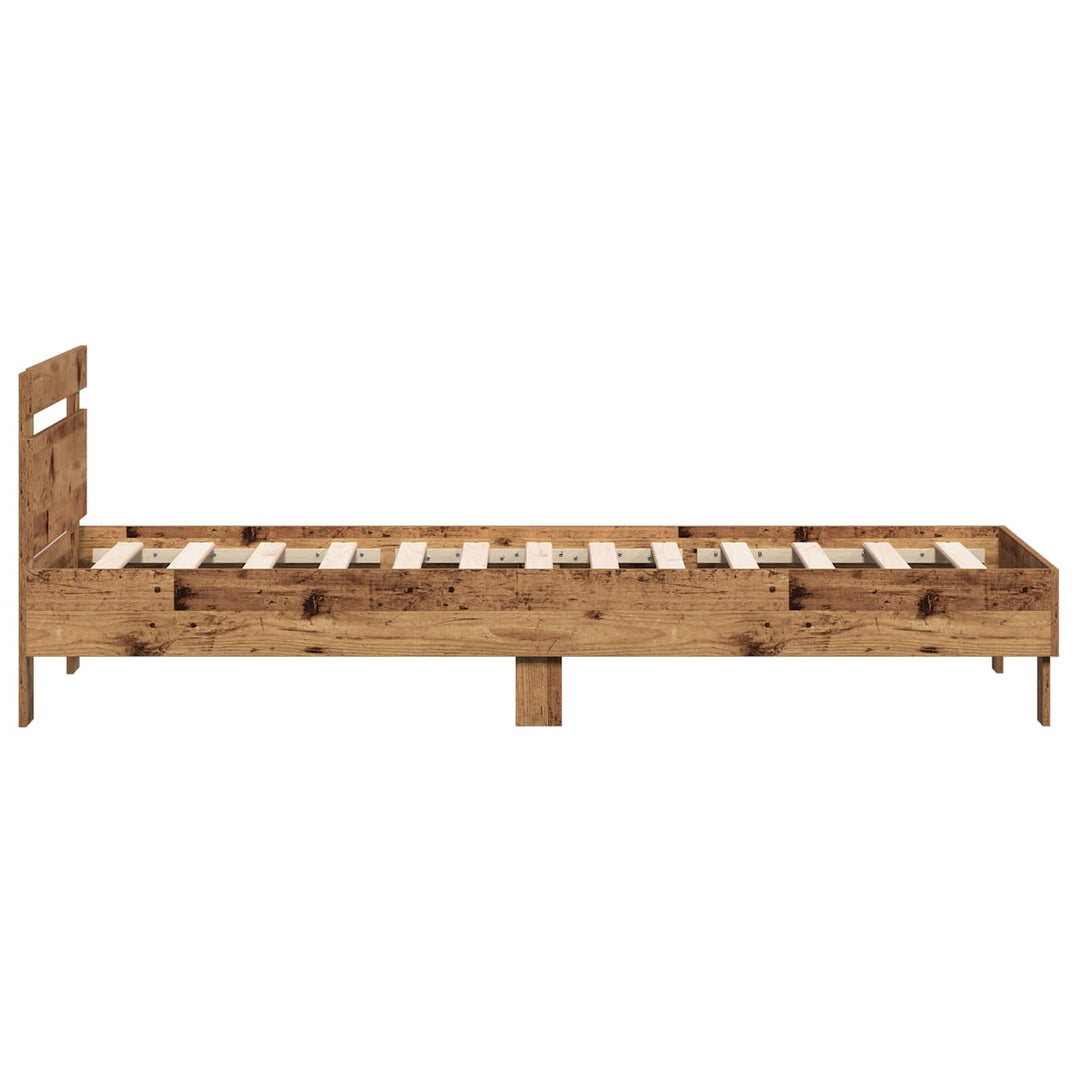 Sengestel med hovedgærde Gammelt træ 80 x 200 cm