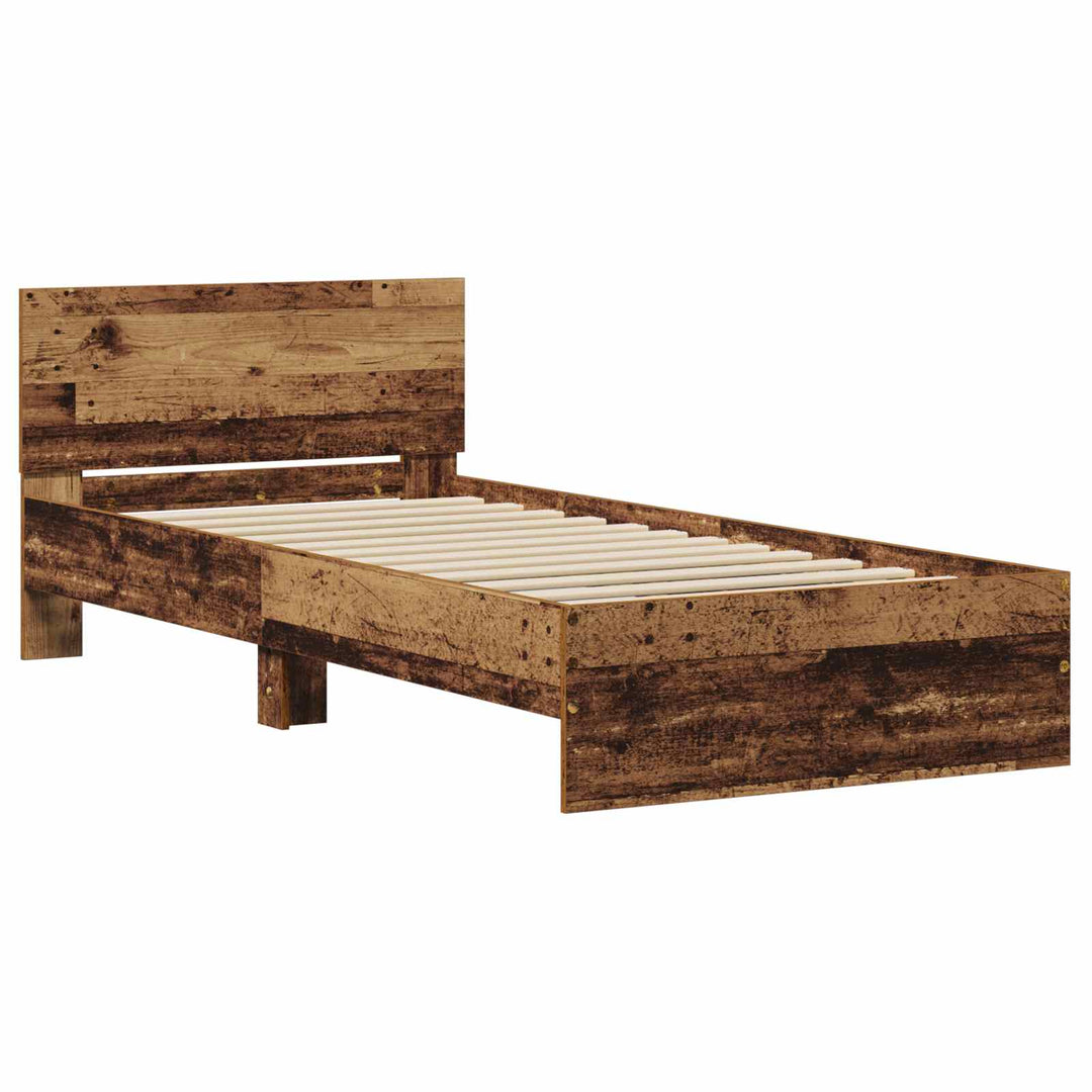 Sengestel med hovedgærde Gammelt træ 80 x 200 cm
