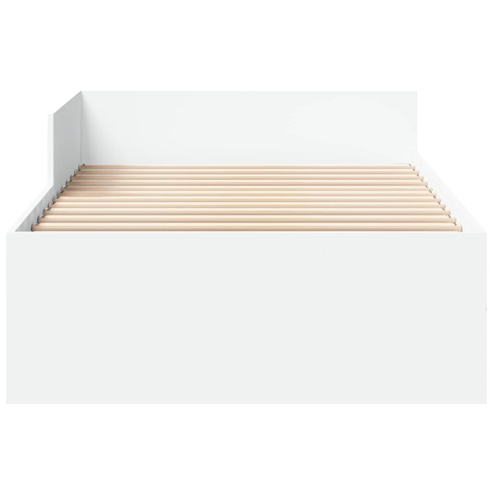 Sengestel med hovedgærde Hvid 80 x 200 cm Konstrueret træ