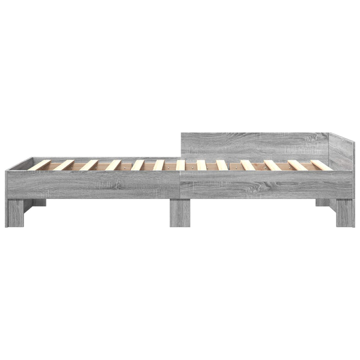 Sengestel med hovedgærde Grå Sonoma 80 x 200 cm Konstrueret træ