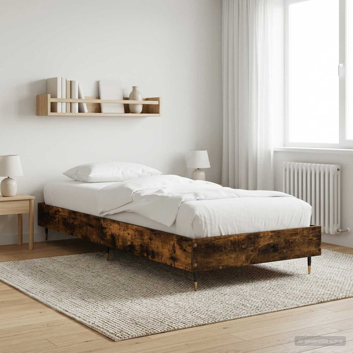 Sengestel Røget eg 80 x 200 cm Konstrueret træ