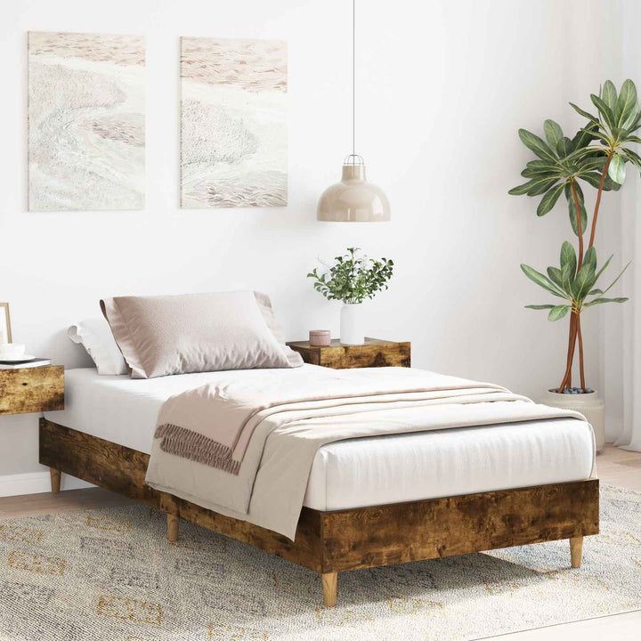 Sengestel Røget eg 80 x 200 cm Konstrueret træ