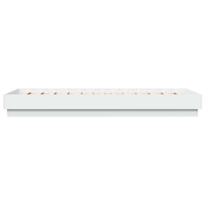 Gulvsengramme Hvid 80 x 200 cm Konstrueret træ