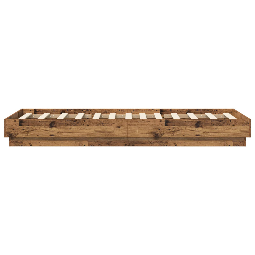 Gulvsengramme Gammelt træ 80 x 200 cm Konstrueret træ