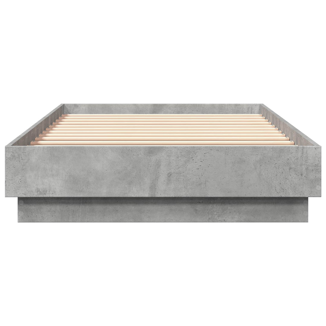 Gulvsengramme Betongrå 80 x 200 cm Konstrueret træ