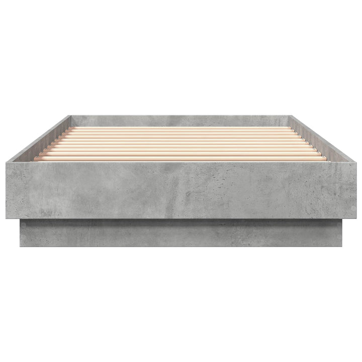 Gulvsengramme Betongrå 80 x 200 cm Konstrueret træ