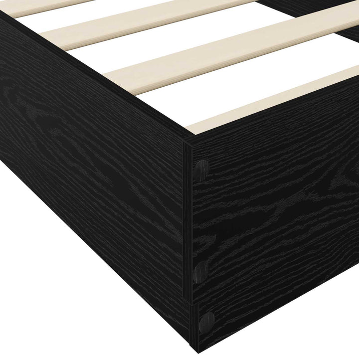 Gulvsengramme Sort eg 80 x 200 cm Konstrueret træ