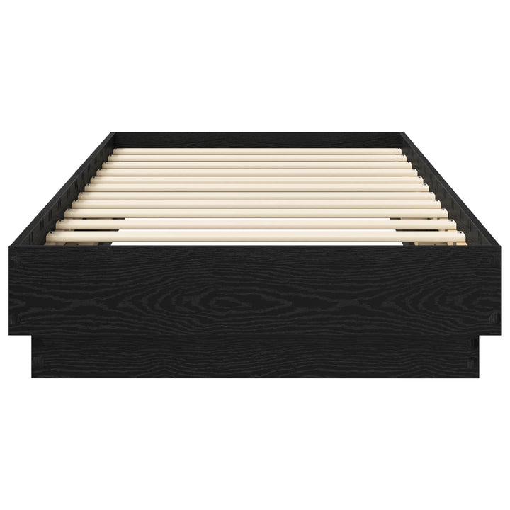 Gulvsengramme Sort eg 80 x 200 cm Konstrueret træ