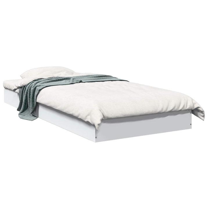 Gulvsengramme Hvid 80 x 200 cm Konstrueret træ