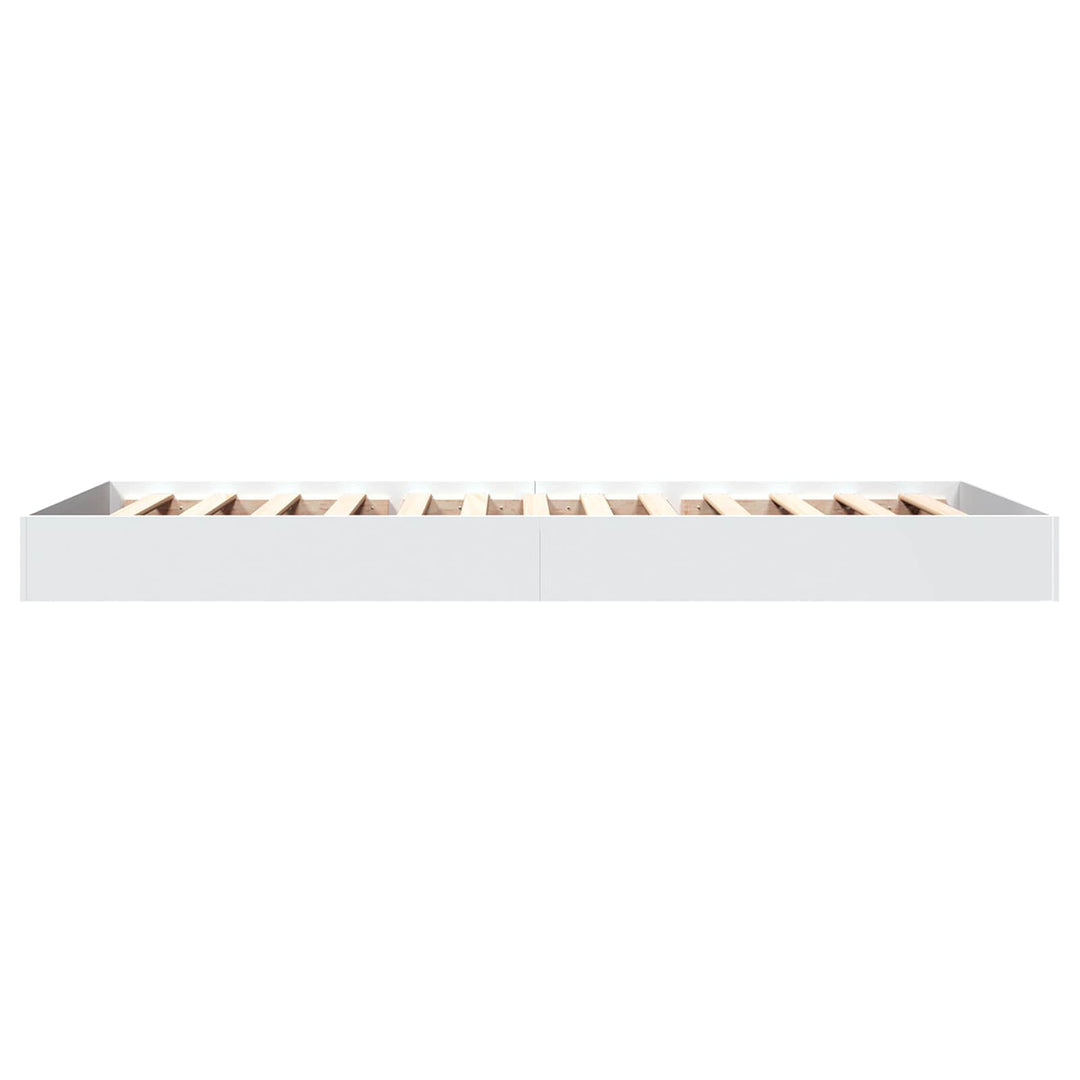 Gulvsengramme Hvid 80 x 200 cm Konstrueret træ