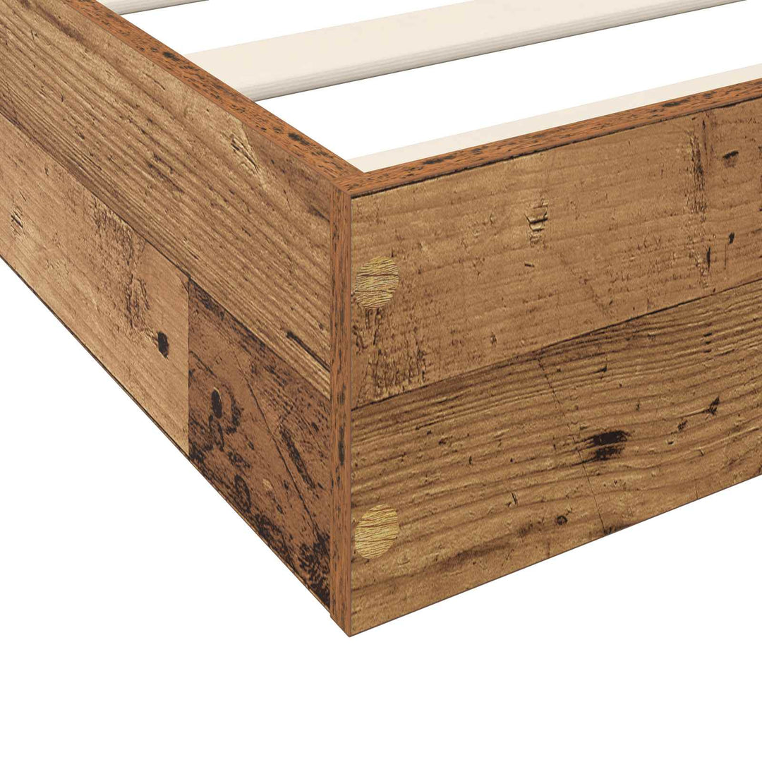 Gulvsengramme Gammelt træ 80 x 200 cm Konstrueret træ