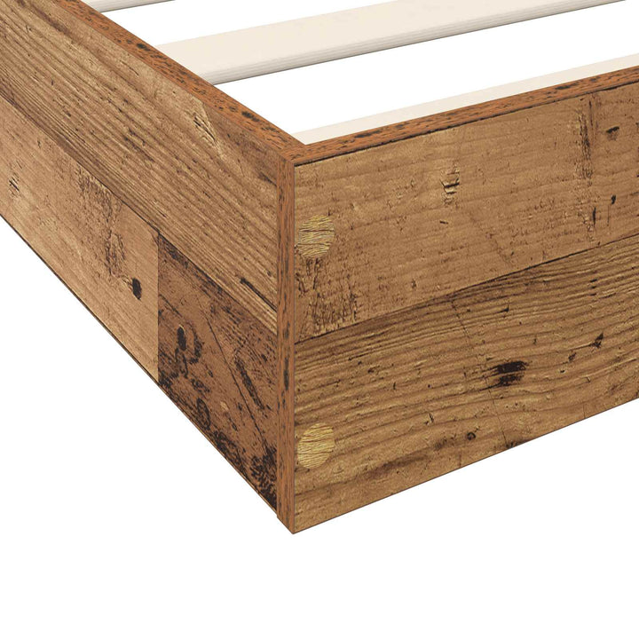 Gulvsengramme Gammelt træ 80 x 200 cm Konstrueret træ