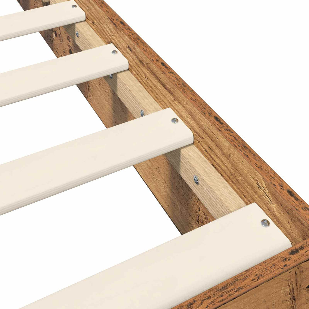 Gulvsengramme Gammelt træ 80 x 200 cm Konstrueret træ