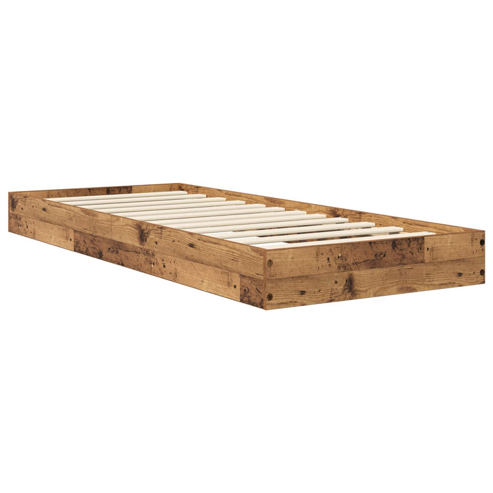 Gulvsengramme Gammelt træ 80 x 200 cm Konstrueret træ