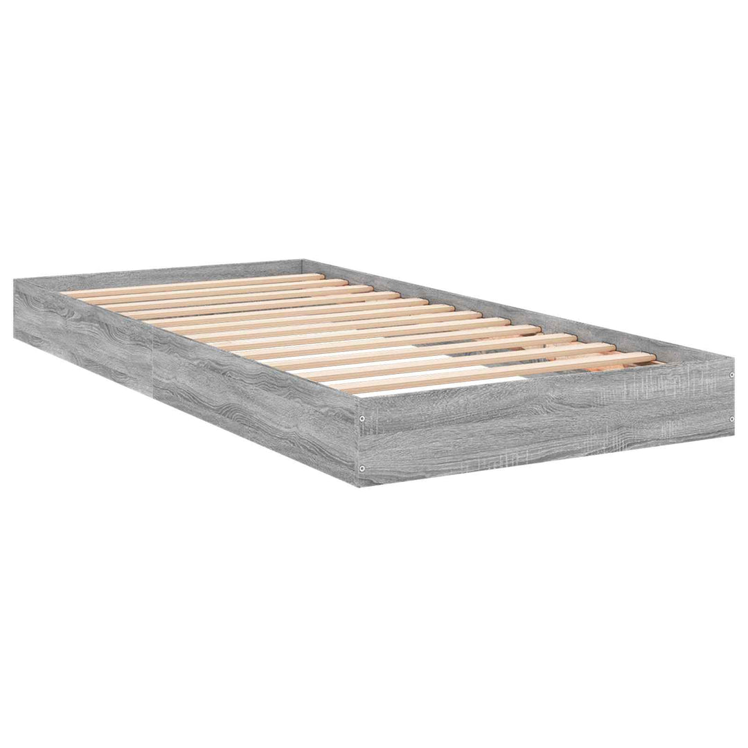 Gulvsengramme Grå Sonoma 80 x 200 cm Konstrueret træ