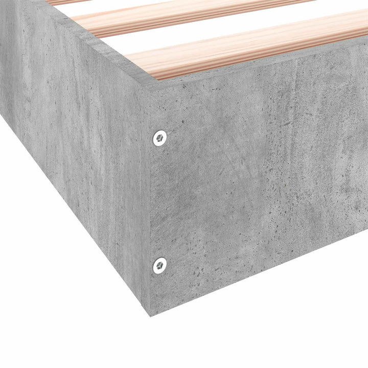 Gulvsengramme Betongrå 80 x 200 cm Konstrueret træ